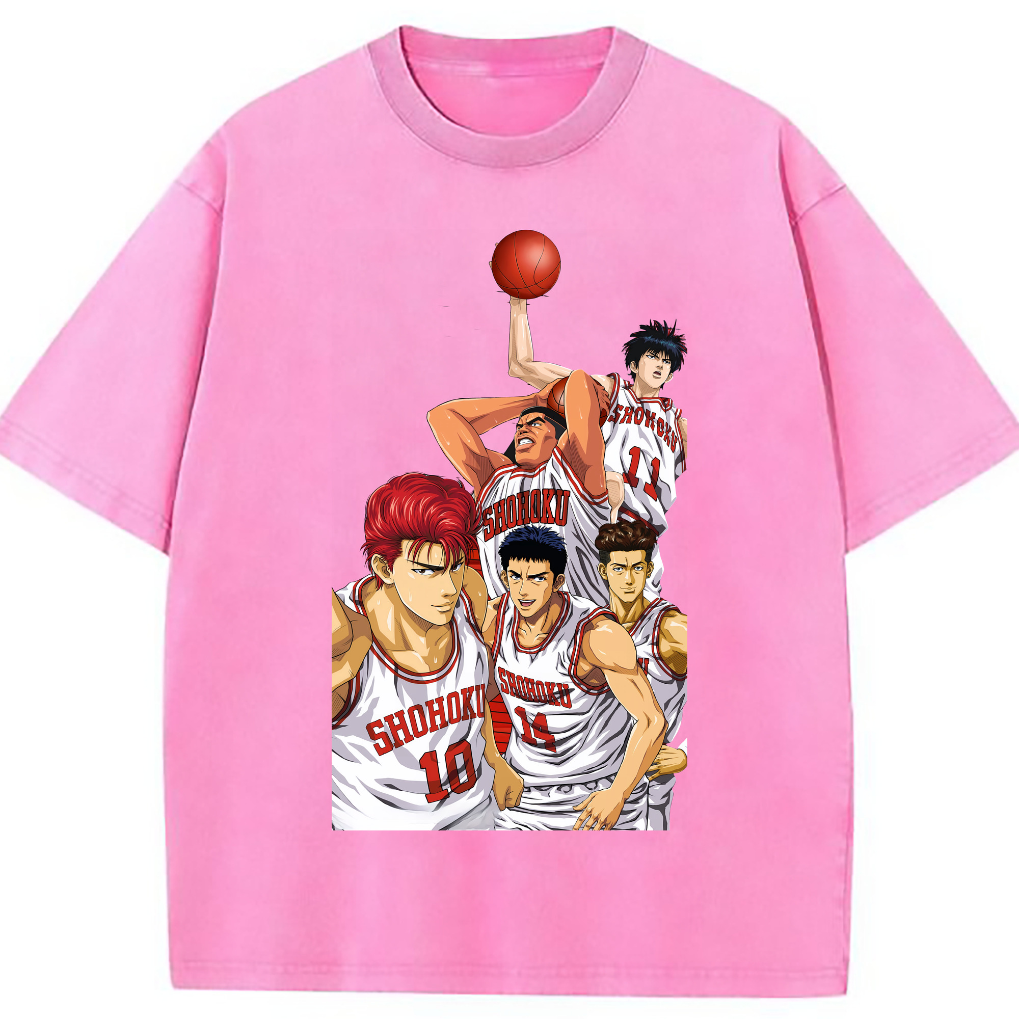 （画像用） SLAM DUNK／スラムダンク 綿100% ヴィンテージ風 半袖Tシャツ（フロントプリント）
